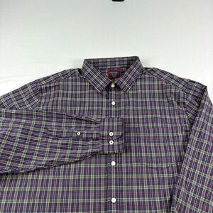 UNTUCKit Shirt Mens 2XL Blue Plaid Button Up Stretch Performance Casual Preppy